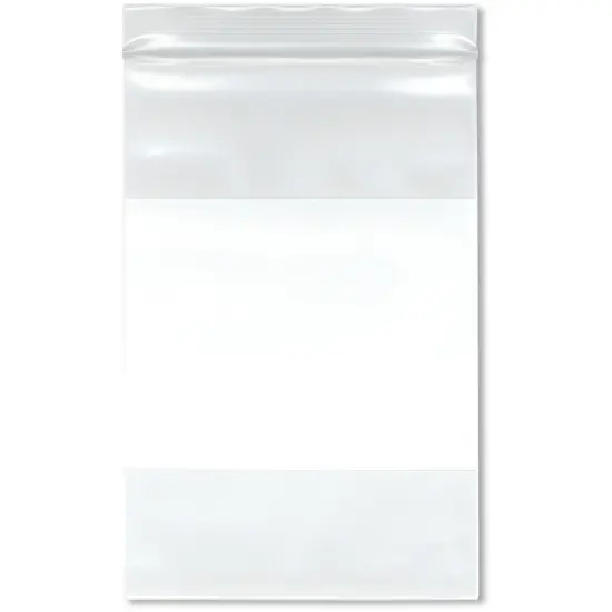 Plymor 6" x 9" (Pack of 100), 6 Mil Industrial Duty White-Block Zipper Reclosable Plastic Bags {1}