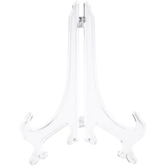 Bard's Hinged Clear Plastic Plate Stand, 9" H x 7" W x 6" D (For 9" - 10.5" Plates) {1}