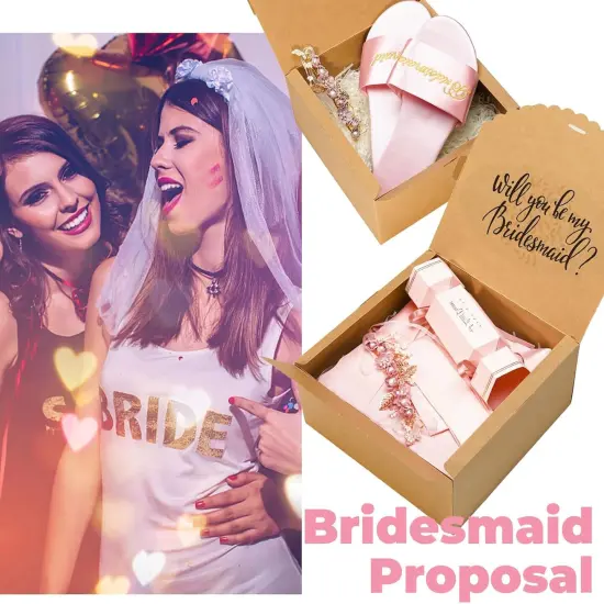 14 Pack Brown Gift Boxes with Lids for Presents Cardboard Kraft Gift Boxes Bulk {3}