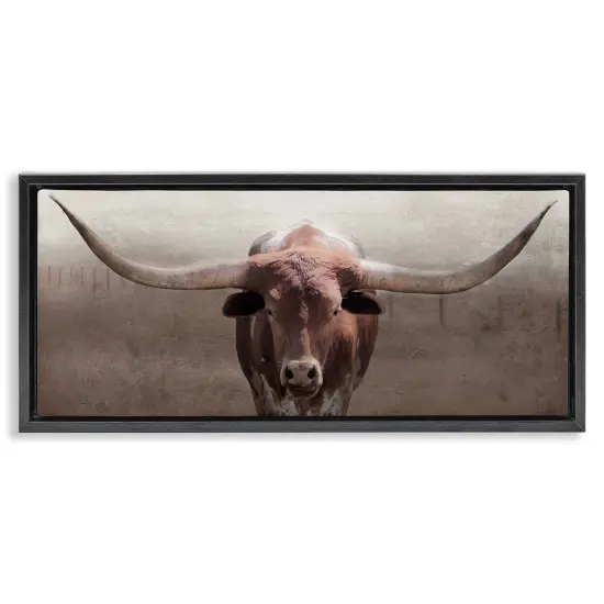 Stupell Industries Rustic Western Longhorn Floating Frame Design by Carol Robinson {1}