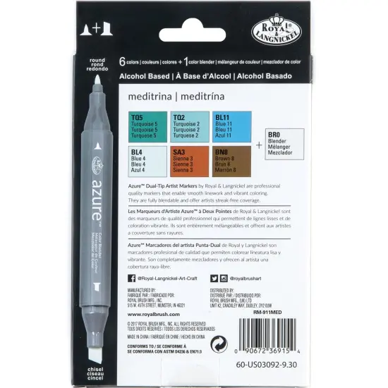 RM-911MED | Azure&trade; 7pc Meditrina Color Marker Set {6}