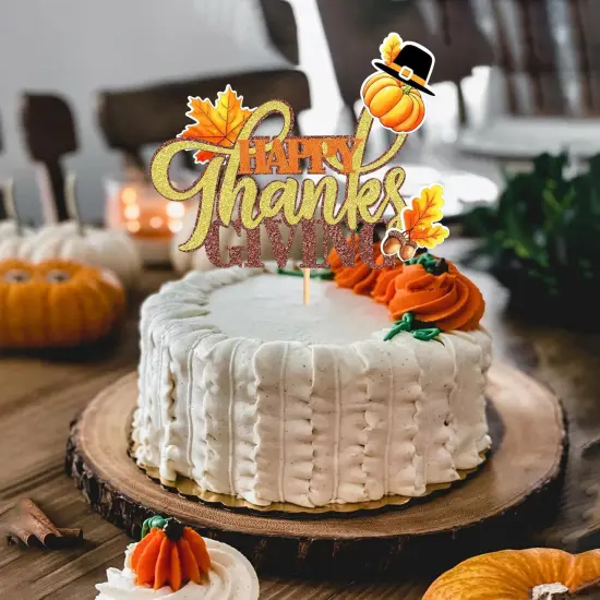 1 Pack Happy Thanksgiving Day Cake Toppers {5}