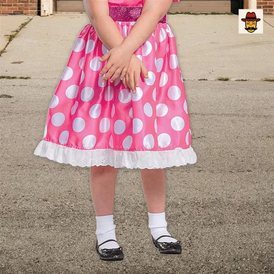 Kids Pink Minnie Mouse Adaptive Costume with Headband for Girls {3}
