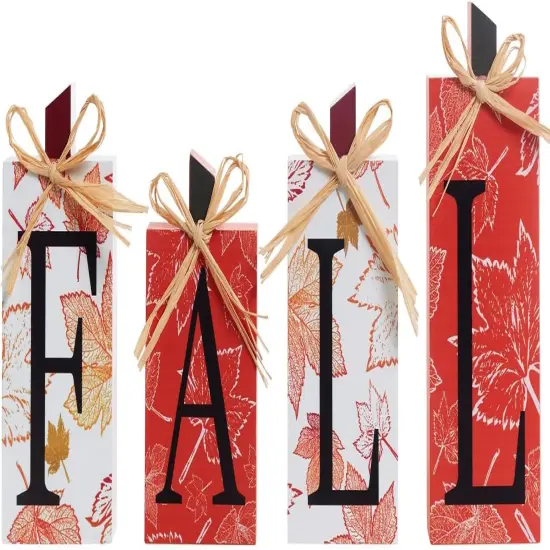 Wooden Signs Table Fall Decor {1}