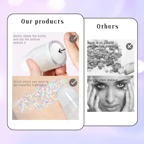 Chameleon Color Changing Glitter Gel Under Light {2}