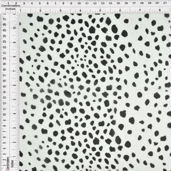 1 Yard Hi Multi Chiffon Animal Print Fabric 57/58&Prime; Wide 100% Polyester BLK/IVORY {5}