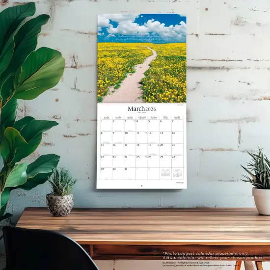 Pathways | 2026 12 x 24 Inch (Hanging) Monthly Square Wall Calendar | Plastic-Free {5}