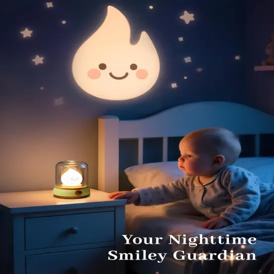Smiley Night Light for Baby Nursery {2}