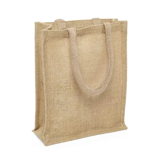 Jute Shopping Bag 9" x 4" x 11" Eco-Friendly and Practical {3}