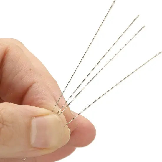 The Beadsmith Extra Long Beading Needles &ndash; Size 12, Card of 4 Needles &ndash; for Loom Weaving Beadwork, Pearl Stringing and Jewelry Making with Seed Beads {4}