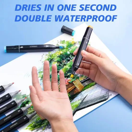 Alcohol Markers 168 Colors Drawing Pens {5}