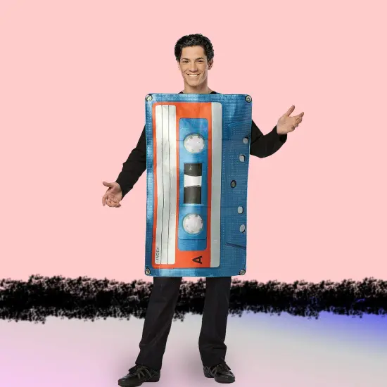 Get Real Cassette Tape Costume Adult Throwback Foam Tunic Outfit {3}