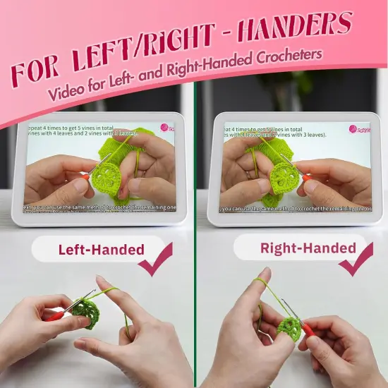 Granny Squares Beginners Starter Crochet Kit for Women Knitting Kits Learn to Crochet Set {5}