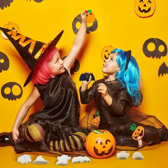 12 Sets Halloween Paint Your Own Figurines Pumpkins Ghost Ready to Paint Ceramic Painting Kit Unpainted {1}