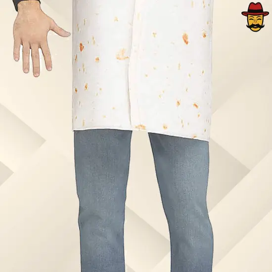 Adults Multicolor Burrito Costume Realistic Food Tunic Funny Halloween Party Outfit {6}