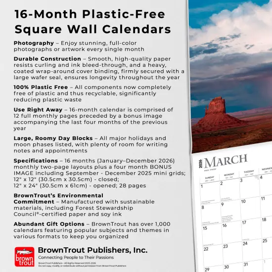 A Perfect Storm | 2026 12 x 24 Inch (Hanging) Monthly Square Wall Calendar | Foil Stamped Cover | Plastic-Free {6}