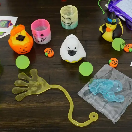 4E's Novelty Halloween Rubber Ducks Bulk 24 Pack &ndash; 6 Designs Pumpkin, Cat, Zombie, Witch, Skeleton & Ghost &ndash; 2.5" Halloween Party Favors, Goodie Bag Fillers, Jeep Ducking, Trick or Treat Toys {2}