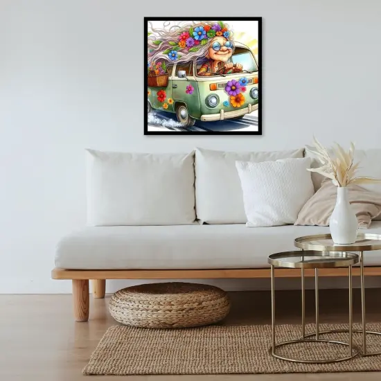 Car Stamped Cross Stitch Kits - Needlepoint Counted Cross Stitch Kits for Beginners Adults {4}