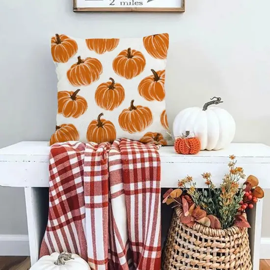 Set of 2 - Fall Pillow Covers 20x20 Inch (20" x 20" {5}