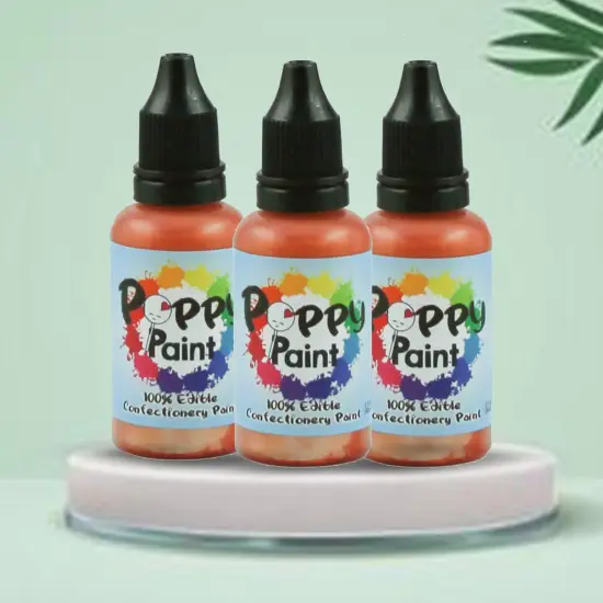 Rose Gold Edible Food Paint Fast Drying Metallic Confectionery Decorating Paint {4}