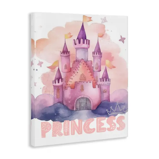 Stupell Industries Pastel Princess Castle Canvas By Jesse Keith {3}