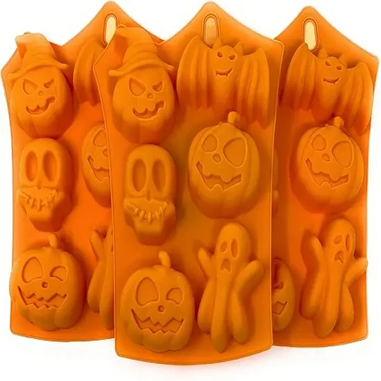 Halloween Silicone Mold Spooky Candy Chocolate, Jelly & Cake Pop Mold {4}