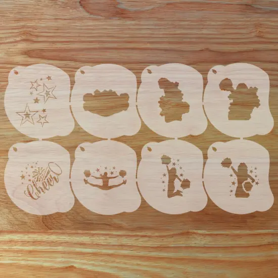 Cheerleading Face Painting Stencil Set | Perfect for Face Painting, Temporary Tattoos, Birthday Party | Designer Stencils | {1}