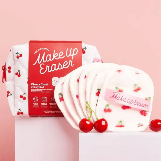 MAKEUP ERASER CHERRY CRUSH 7-DAY SET & MAKEUP BAG {2}