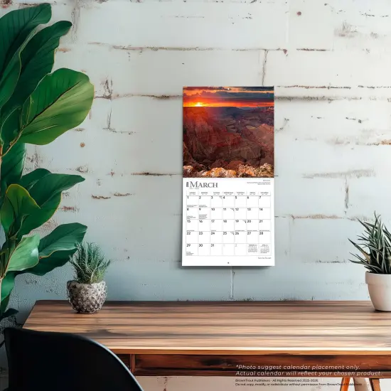 Sunrise Sunset | 2026 7 x 14 Inch (Hanging) Monthly Mini Wall Calendar {5}