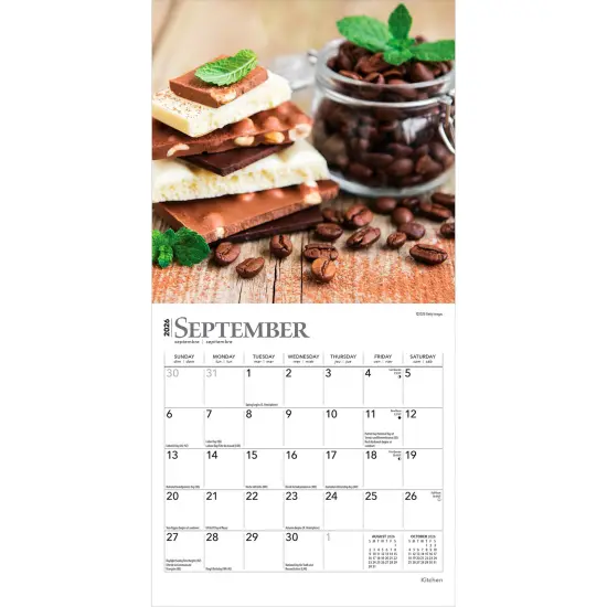 Kitchen | 2026 7 x 14 Inch (Hanging) Monthly Mini Wall Calendar {4}