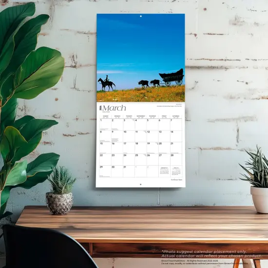 Sunflower State | Kansas Places | 2026 12 x 24 Inch (Hanging) Monthly Square Wall Calendar | Plastic-Free {5}