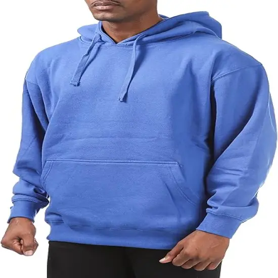 Men's Comfort Long Sleeve Pullover Hoodie SAFETY GREEN {4}