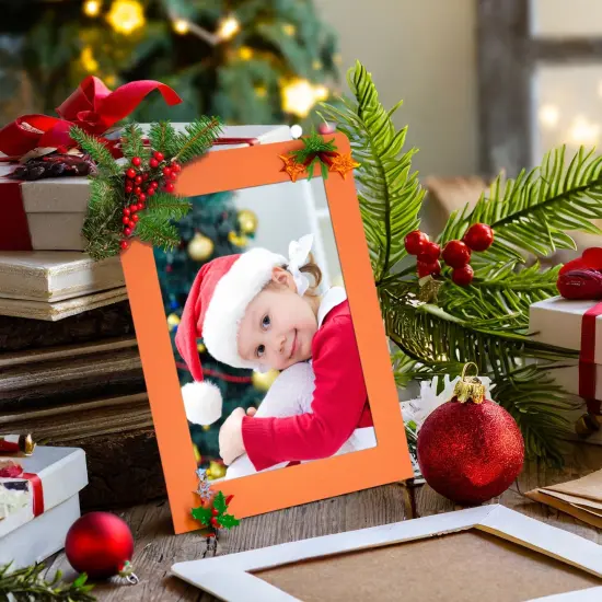 30 Pack Colorful 5x7 Paper Picture Frames, Cardboard Photo Easels for DIY, Classroom Crafts, 10 Rainbow Colors Multicolor {2}