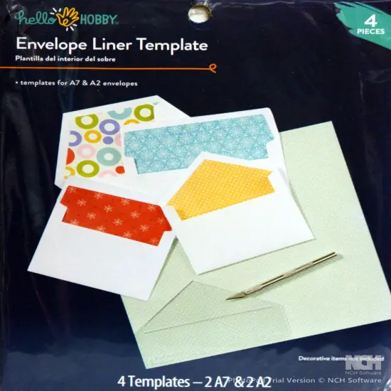Hello Hobby Envelope Liner Template - 4 Pieces {1}