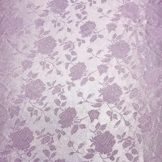 1 Yard Lavender Rose Floral Jacquard Satin 60/59&Prime; Width 100% Polyester {1}