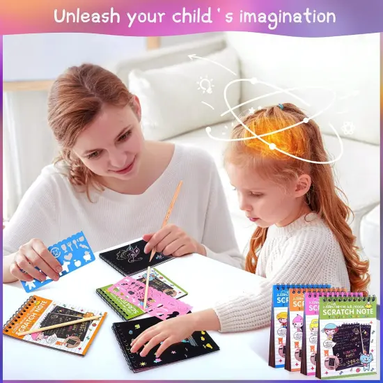 24 Pack Rainbow Scratch Paper Arts Notebooks {5}