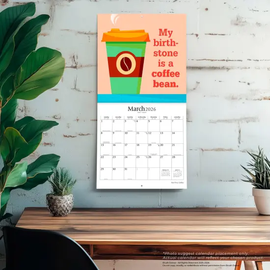 But First Coffee | 2026 12 x 24 Inch (Hanging) Monthly Square Wall Calendar | Plastic-Free {5}