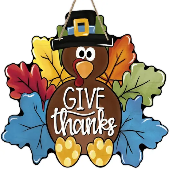 Thanksgiving Turkey Front Door Sign {1}