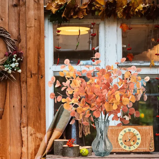 6 Pcs Fall Stems Eucalyptus {4}