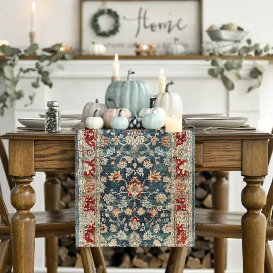 Boho Bohemia Style Red Table Runner,13x72 Inch {2}