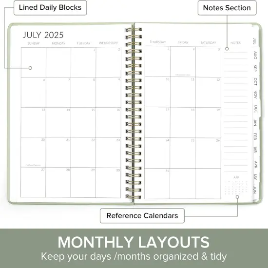 Academic Planner 2025-2026 - 8.5&rdquo;x6.6&rdquo; (Mint Green) {2}