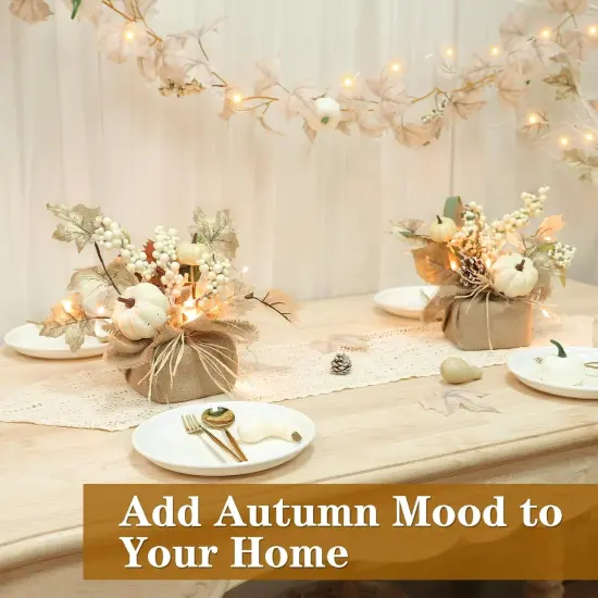 Lighted Fall Tree with LED Tabletop Decor {3}