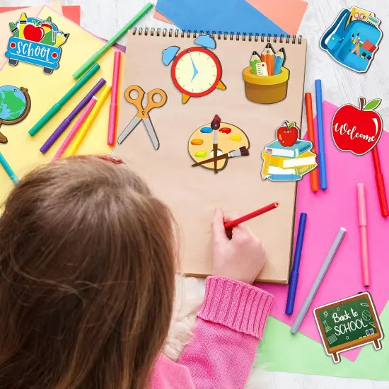 30 Pcs Back to School Wooden Ornaments {5}