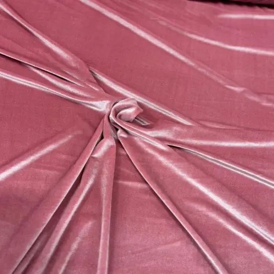 1 Yard Durable Stretch Velvet Fabric for Home, Office & Events 58/60" Width Dusty Rose {1}