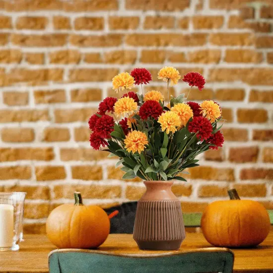 Artificial Mum Bush Flowers {3}