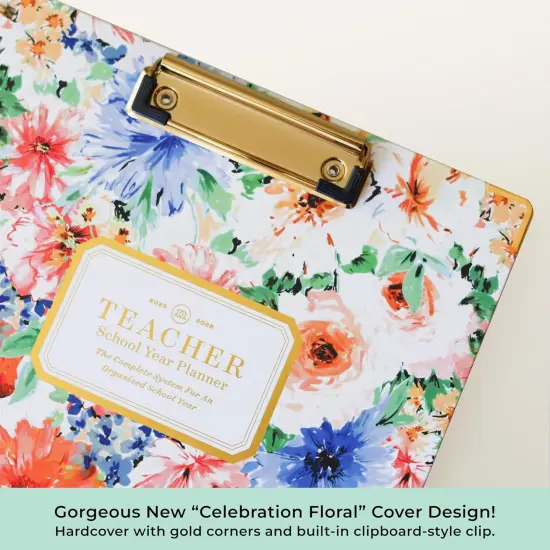 Teacher Planner 2025-2026 - 8.5" x 11" (Celebration Floral) {4}