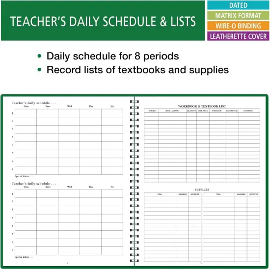 Teacher Lesson Plan 7 Period - 2025-2026 (Green) {4}