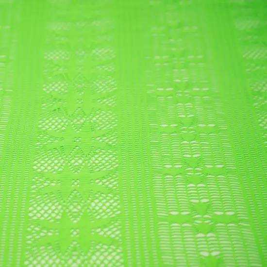 1 Yard Cindy Knitted Stretch Lace Fabric, 58" Wide 2 Way Stretch Polyester Lime {3}
