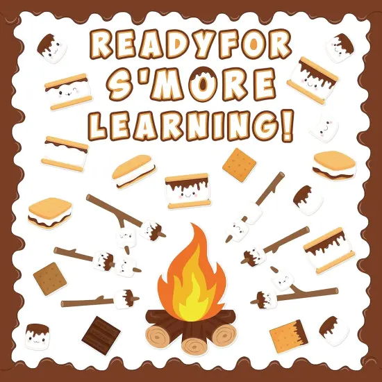 143Pcs Marshmallow S'More Classroom Bulletin Board Decorations Set {1}
