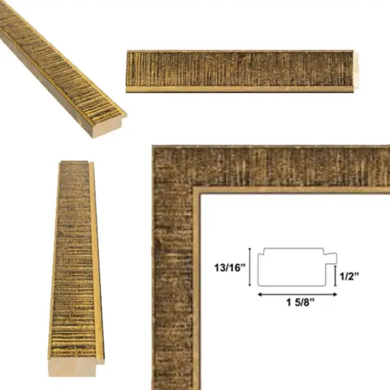 Farmhouse Rustic Wood Black Gold Picture Frame 32x24 frame {5}